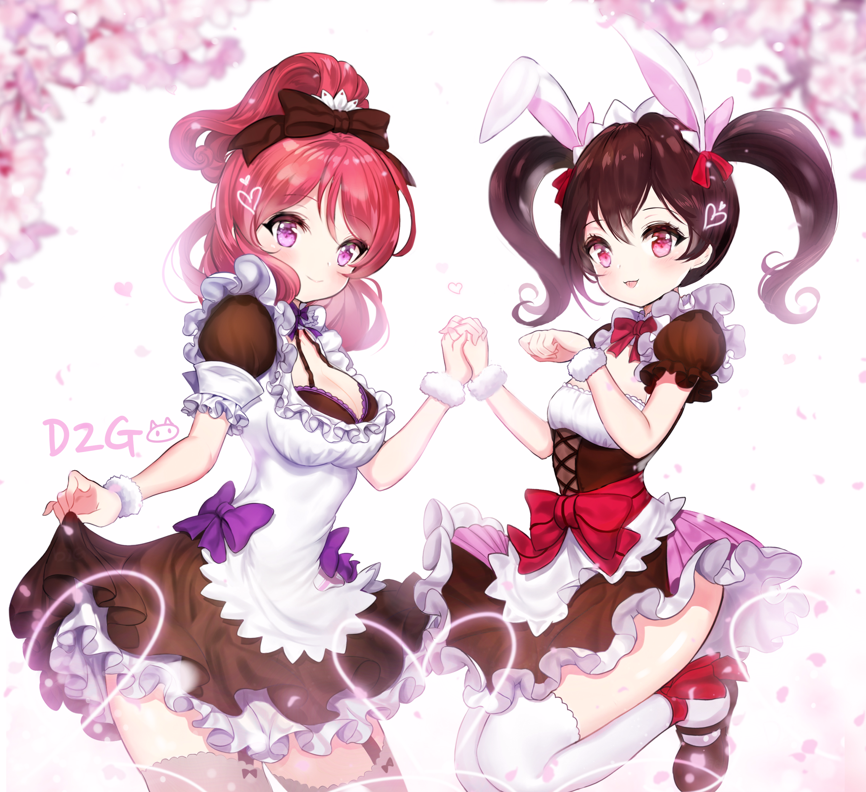 pass35 love live! nishikino maki yazawa nico bra cleavage maid 